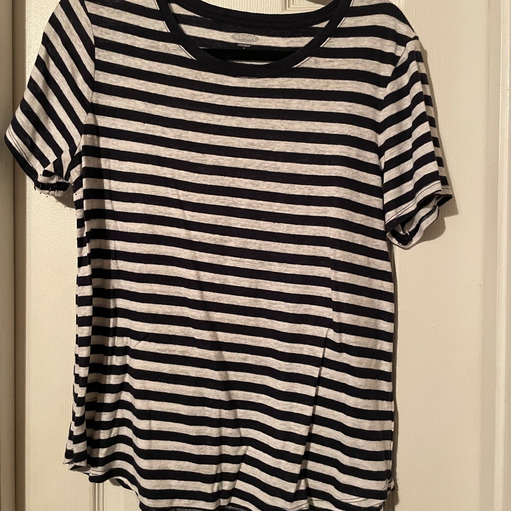 Navy & White Top
